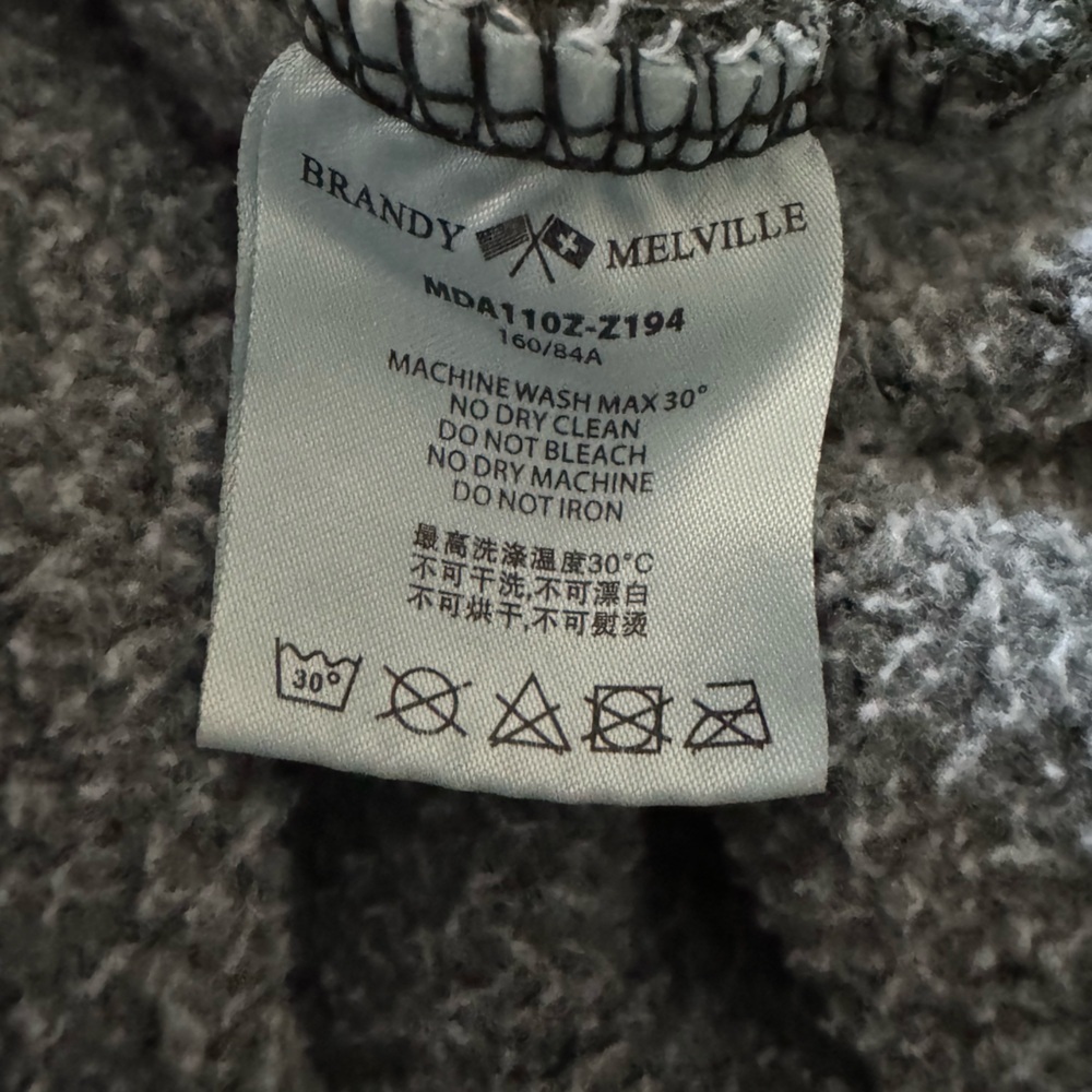 Brandy Melville Full Zip Christy Oversized Hunter Green Hoodie Sweatshirt OS - Picture 4 of 5